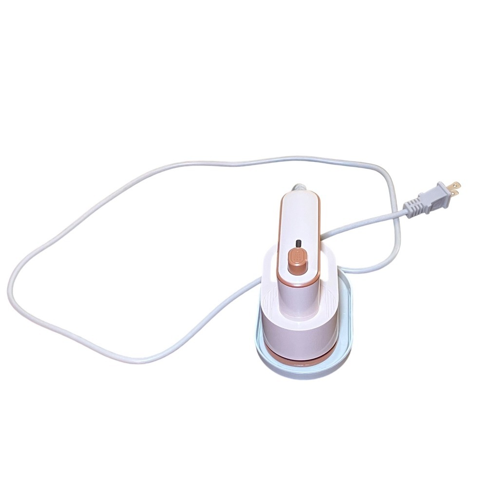 Portable Handheld Electric Iron Steamer White Rose Gold Excellent
